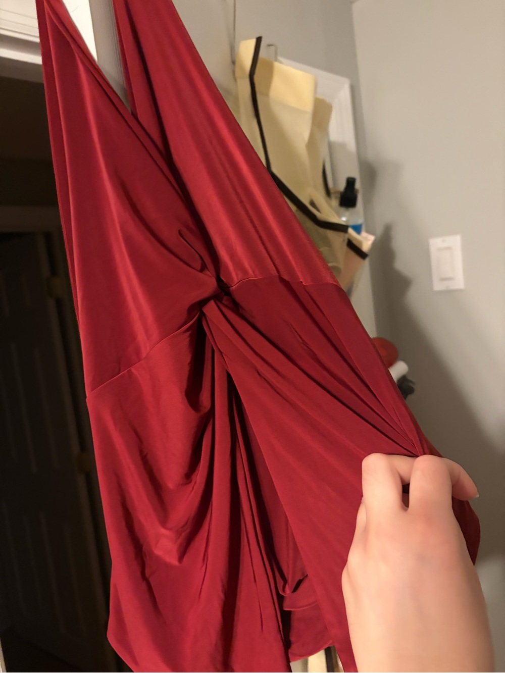 Windsor Burgundy Twist-Front Sleep Dress